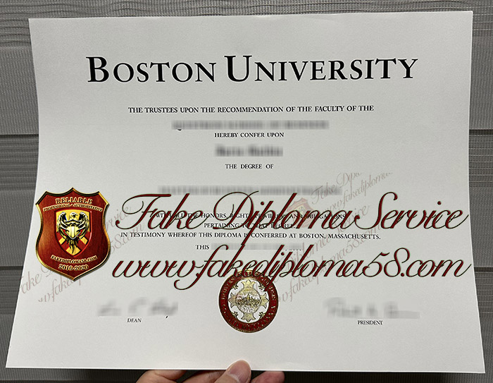 Boston University diploma