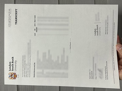Sample of London South Bank University transcript. Buy LSBU transcript