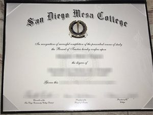 San Diego Mesa College diploma