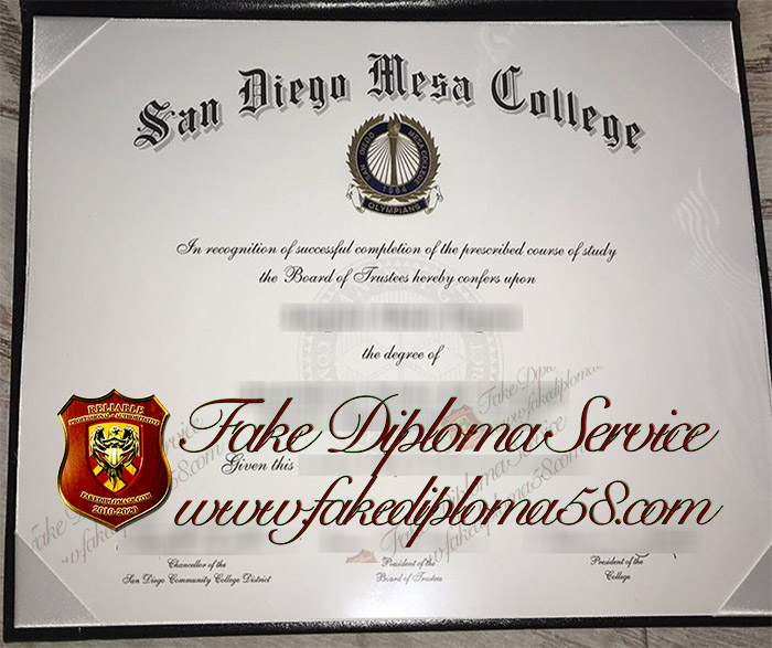 San Diego Mesa College diploma