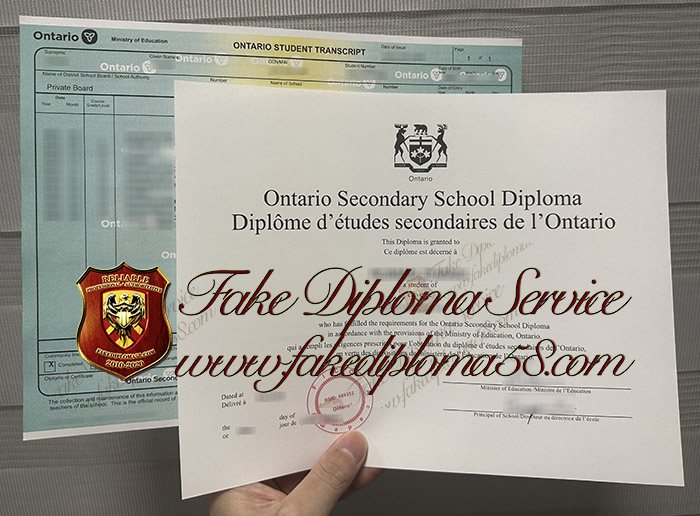 Ontario Secondary School diploma and transcript