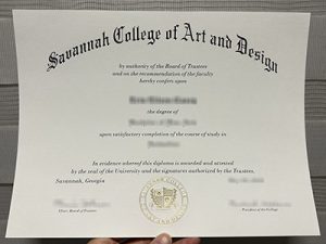 Savannah College of Art and Design diploma