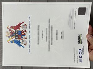 CIOB certificate