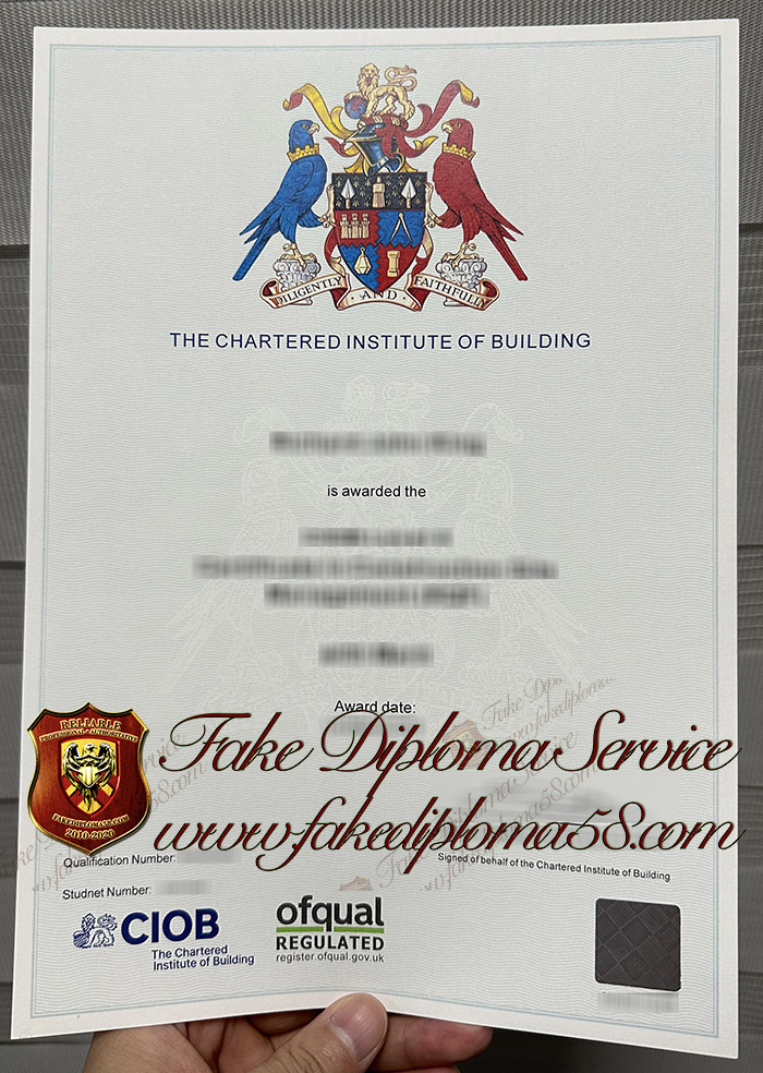 CIOB certificate