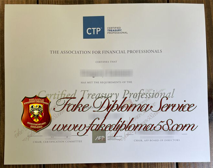 Certified Treasury Professional certificate