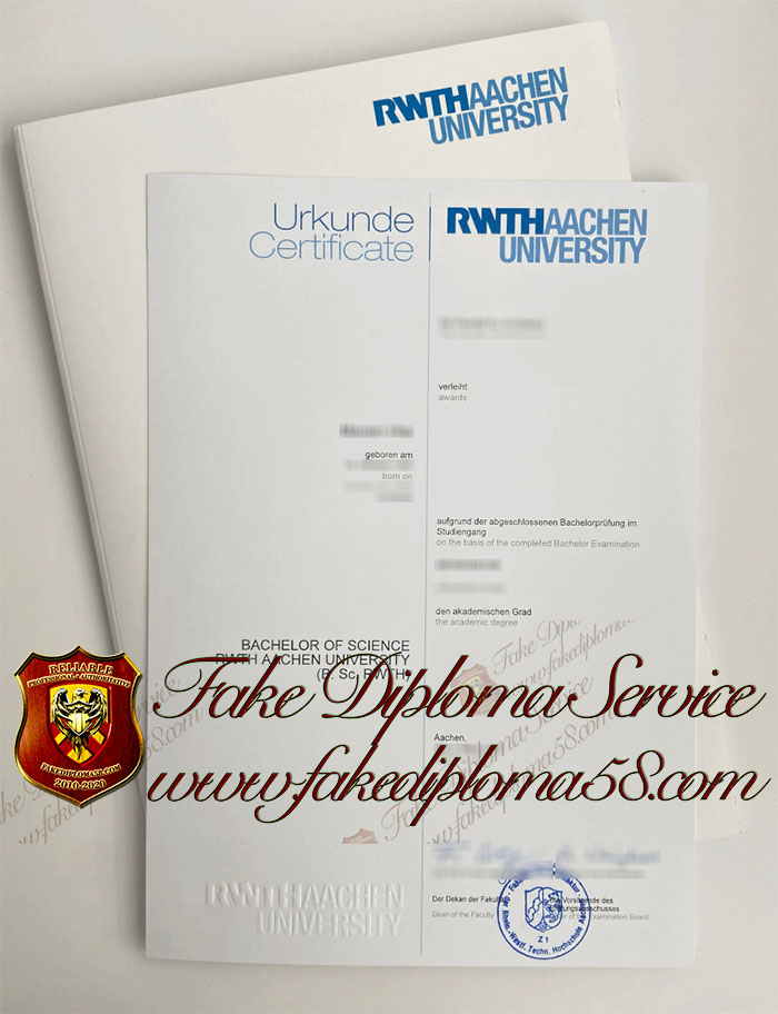 RWTH Aachen University diploma and transcript