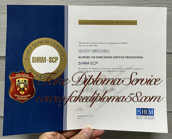 SHRM-SCP certificate