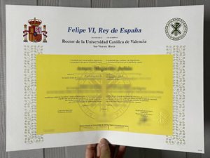 Universidad Católica de Valencia San Vicente Mártir diploma