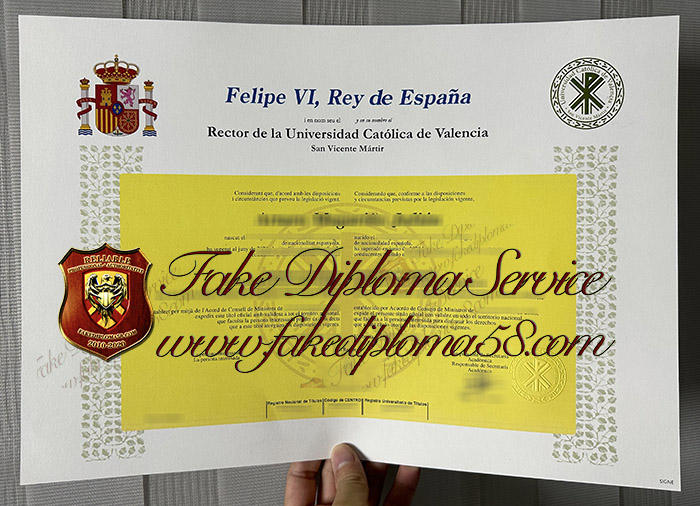 Universidad Católica de Valencia San Vicente Mártir diploma