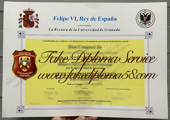 Universidad de Granada diploma