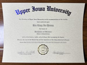 Upper Iowa University diploma