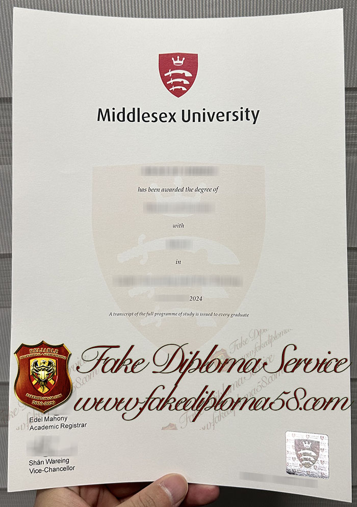 Middlesex University diploma