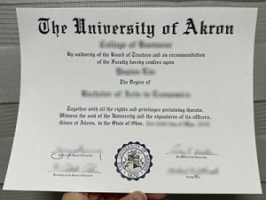 University of Akron diploma