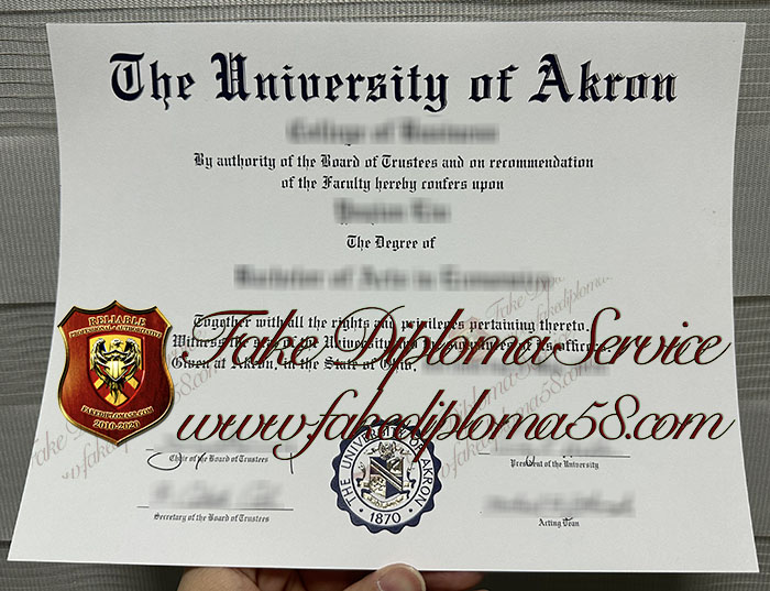 University of Akron diploma
