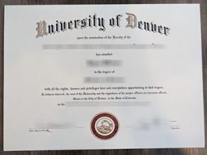 University of Denver diploma