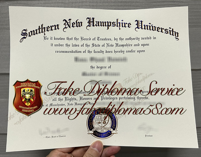 Southern New Hampshire University diploma