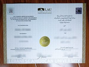 Lebanese American University diploma