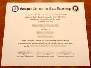 Southern Connecticut State University diploma