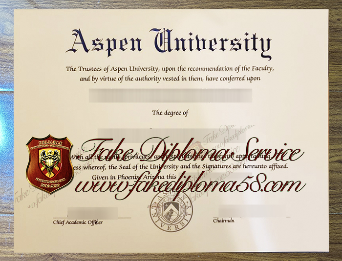 Aspen University diploma