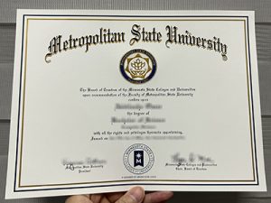 Metropolitan State University diploma