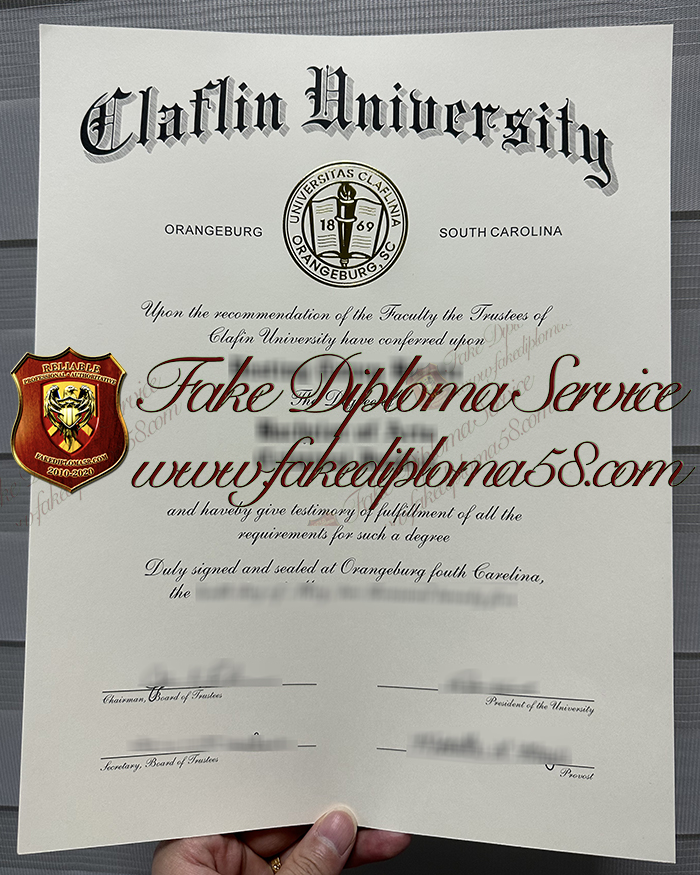 Claflin University diploma