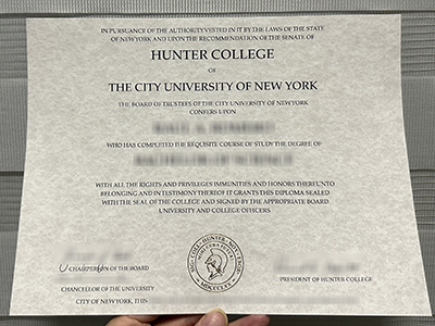 Hunter College diploma