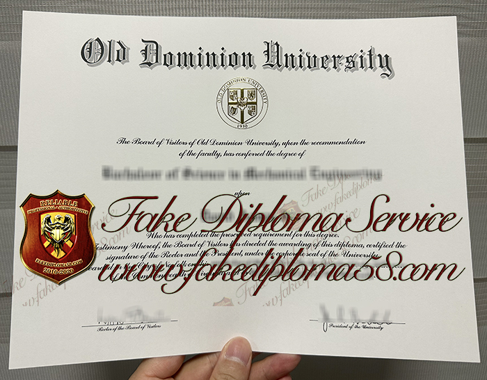 Old Dominion University diploma