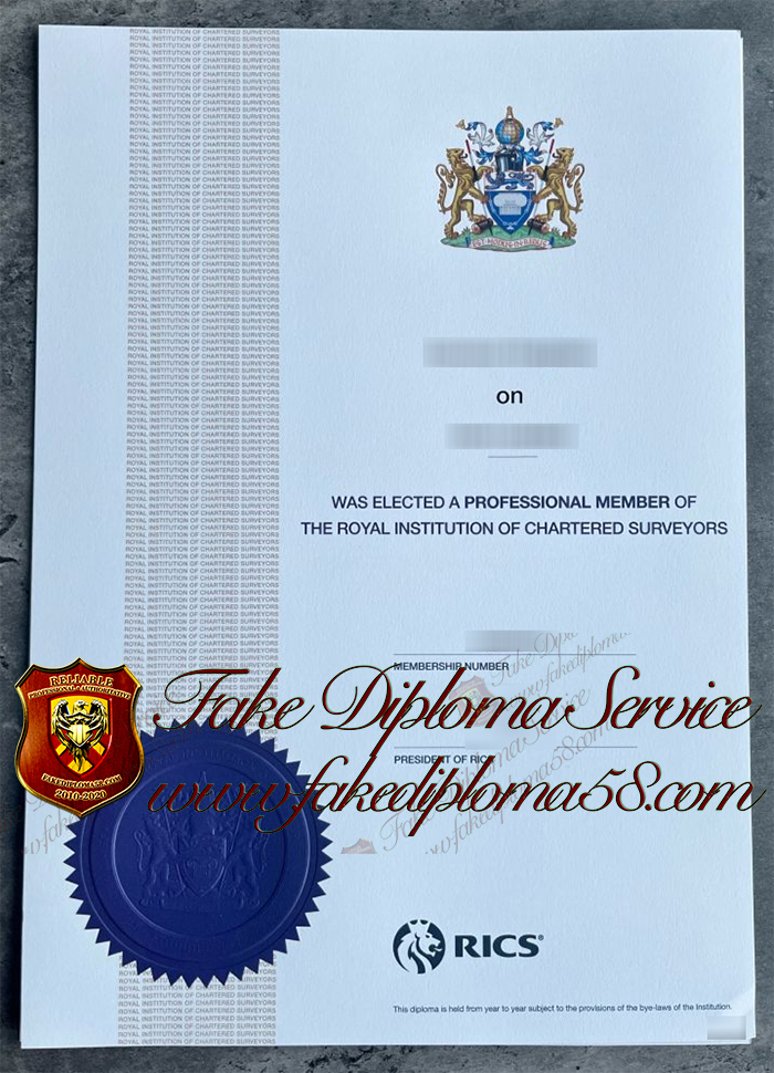 RICS certificate