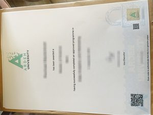 Arden University diploma