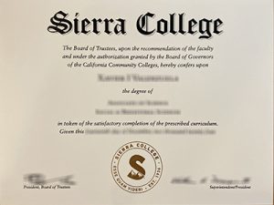 Sierra College diploma