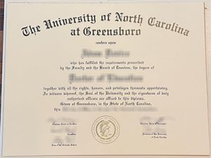 University of North Carolina at Greensboro diploma