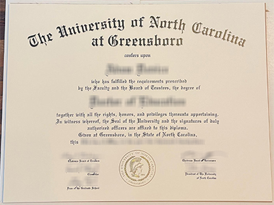 Buying a fake University of North Carolina at Greensboro diploma.