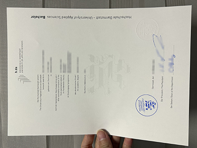 The sample of a Hochschule Darmstadt urkunde online.