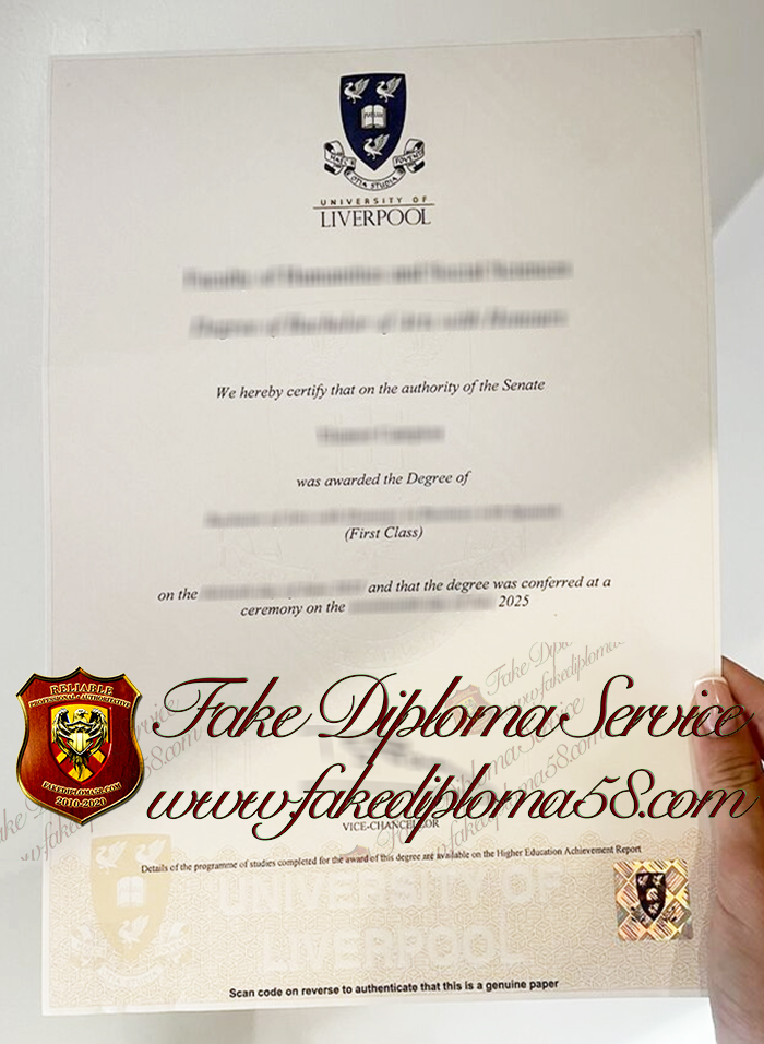 University of Liverpool diploma