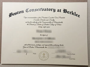 Boston Conservatory at Berklee diploma
