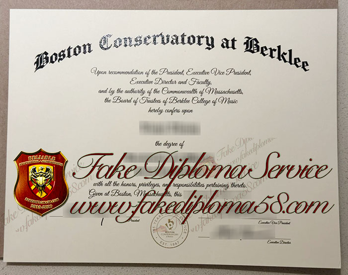 Boston Conservatory at Berklee diploma