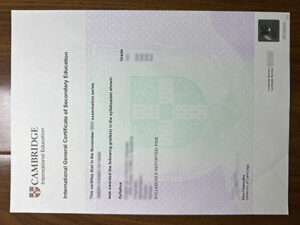 Cambridge IGCSE certificate