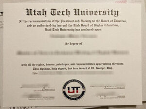 Utah Tech University diploma