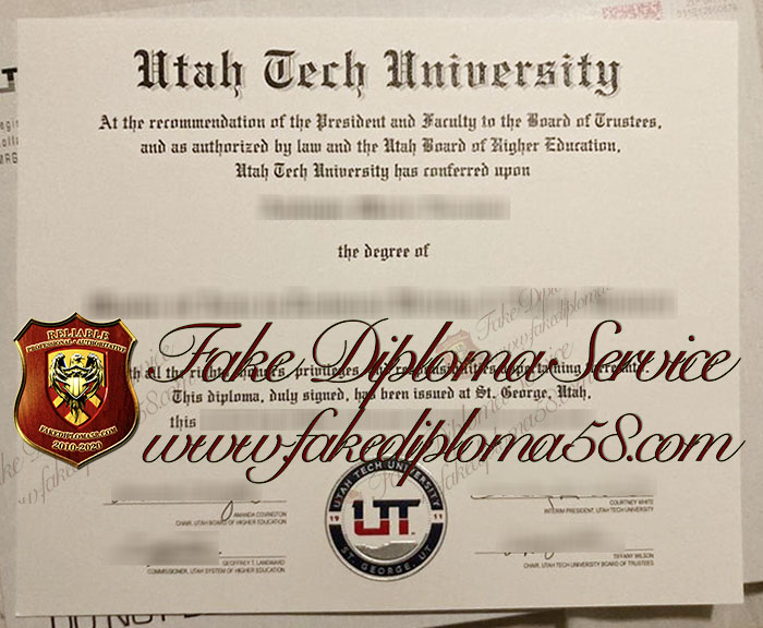 Utah Tech University diploma