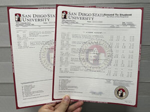 San Diego State University transcript