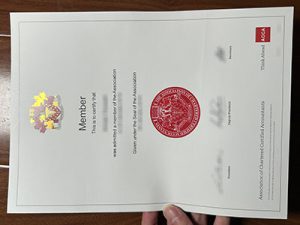 ACCA certificate