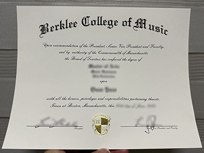 Berklee College of Music diploma